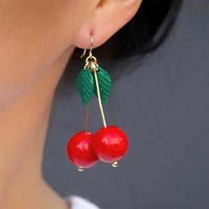 Tanya Cherry Drop Earrings from Korea